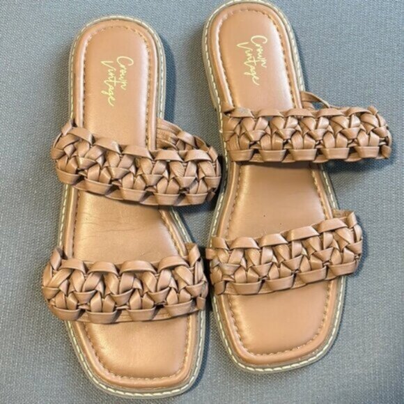 Crown Vintage Oleya Sandal Tan Brown Size 10 - Picture 1 of 3